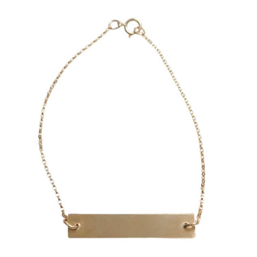 Gold Personalized Custom Bar Bracelet